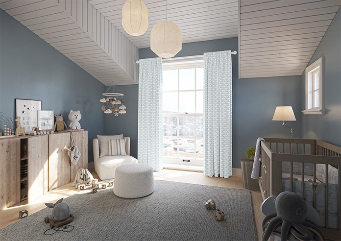 Whaling Around, Shell Grey - Made to Measure Curtains - Image 8